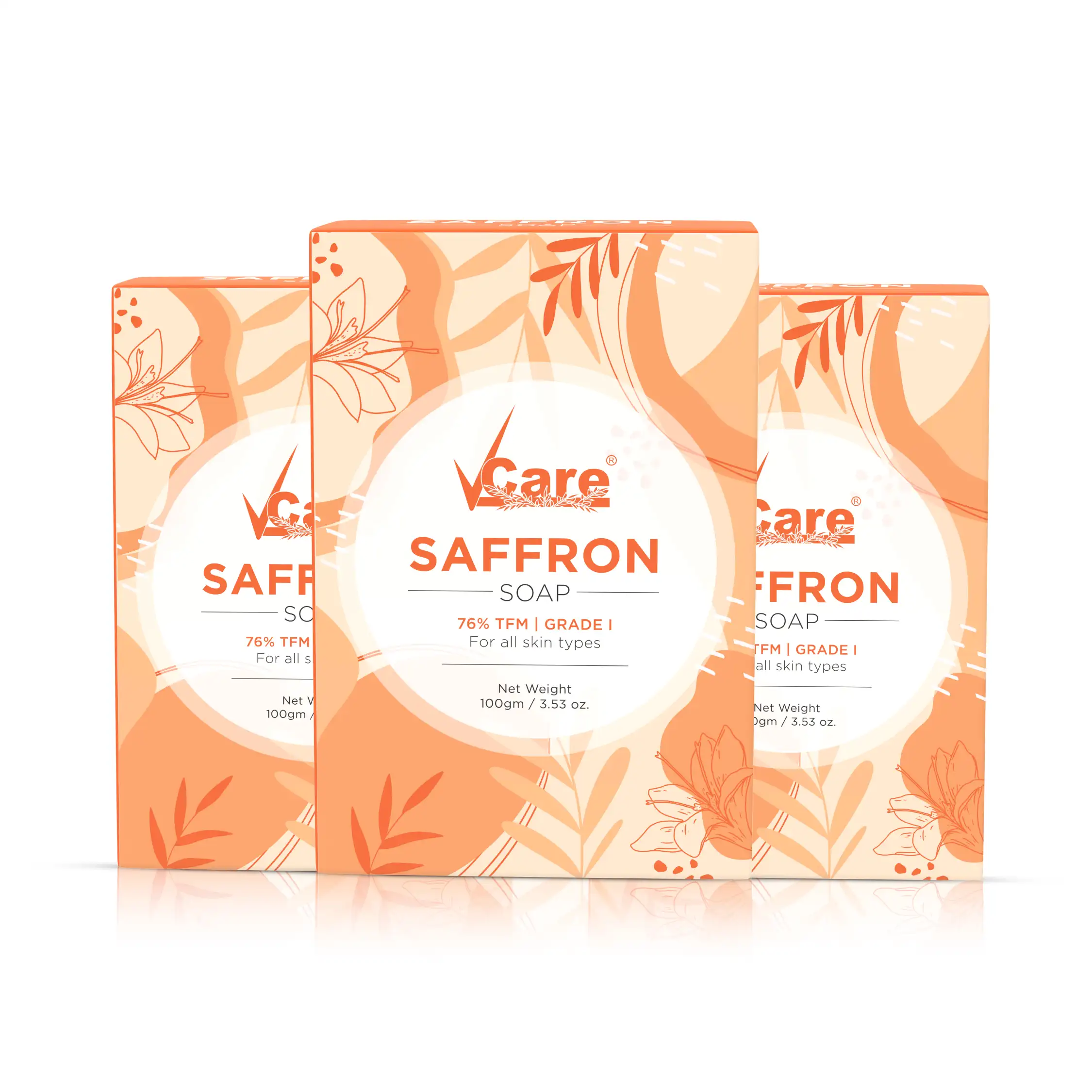 Get VCare Saffron Soap for Glowing Skin & Anti-Aging